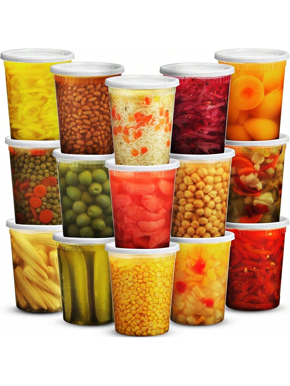 Meal Prep Day - 24 paket 32oz Deli kapaklı konteynerler