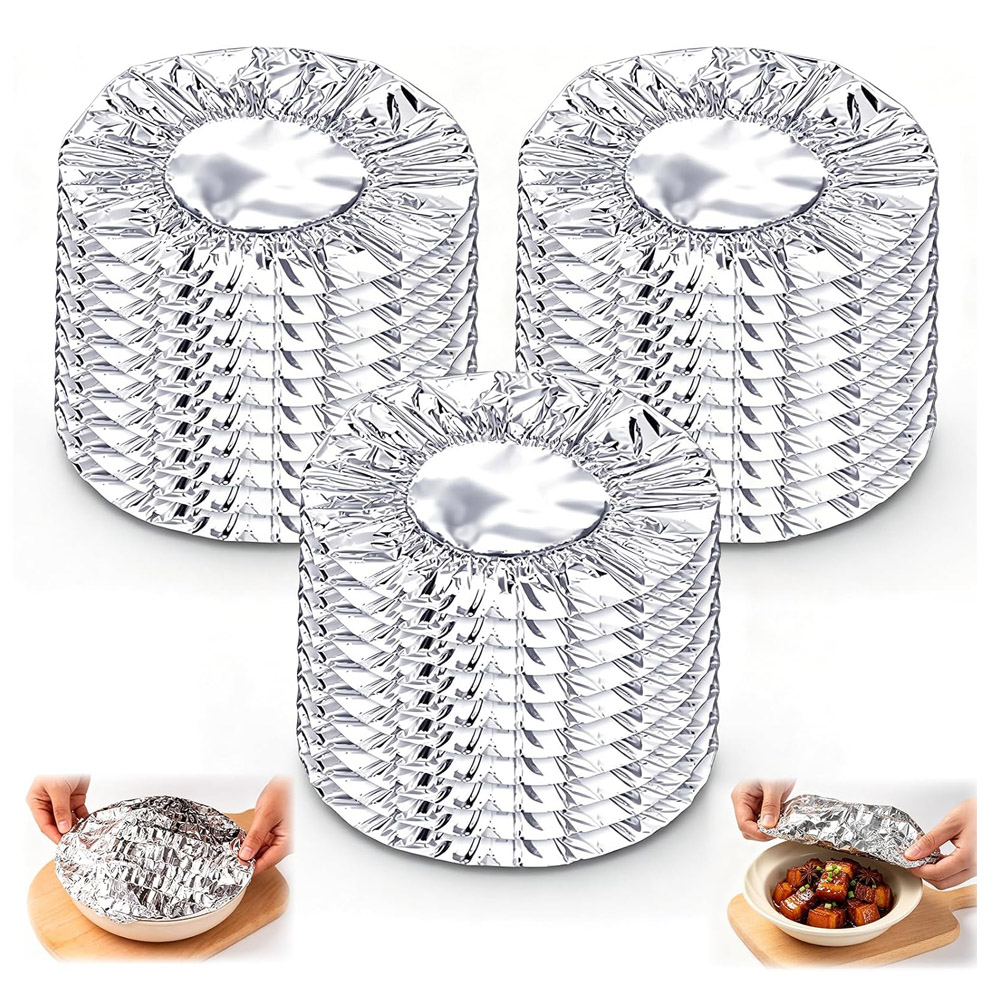 Meal Prep Day - Yeniden Kullanılabilir Alüminyum Folyo Yiyecek Kapakları,