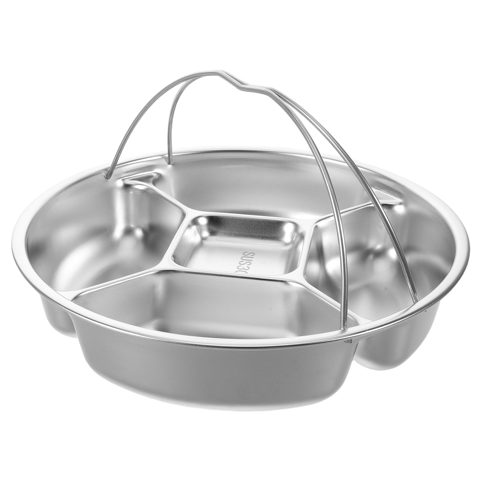 Meal Prep Diet - Paslanmaz Çelik 5 Bölmeli, Bölmeli Yemek