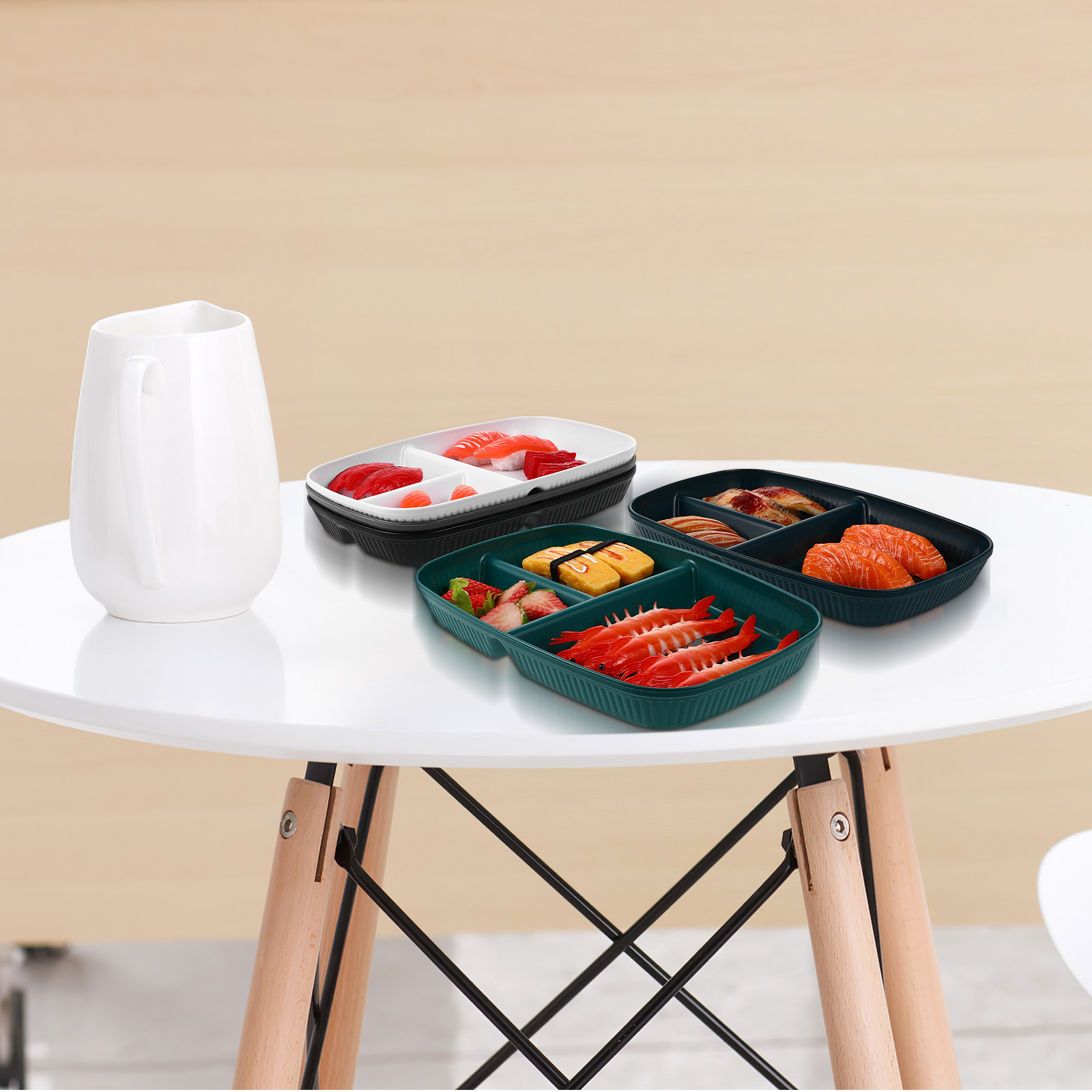 Meal Prep Diet - 5 Adet Bölmeli Yemek Tabağı, Sağlıklı