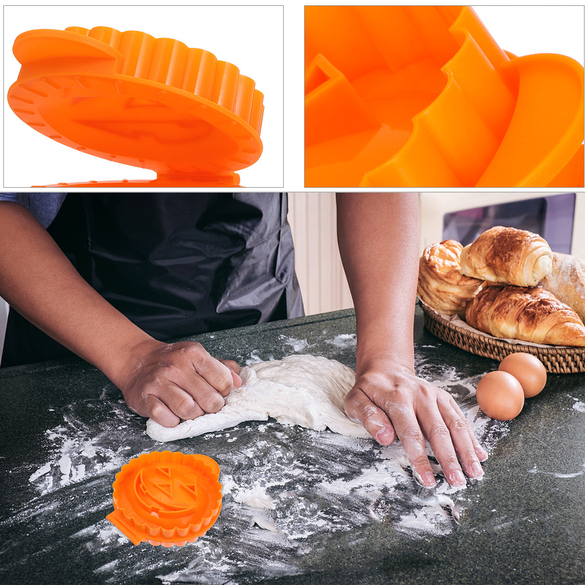 Rice Ball Mold - 2 Adet Cadılar Bayramı Temalı Kabak